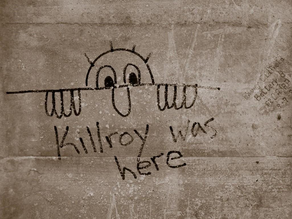 "Kilroy was here" graffiti / Photo courtesy Larry Ellis