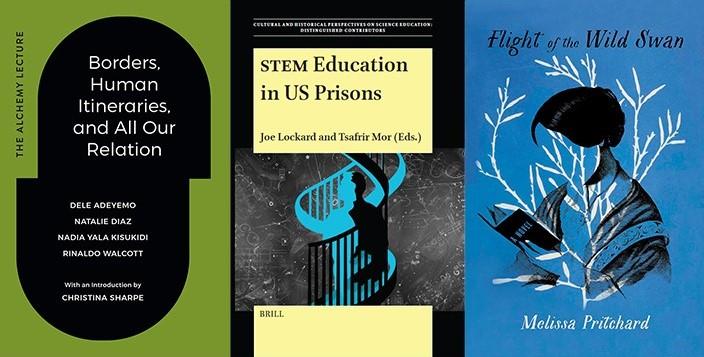 Covers of books by Natalie Diaz, Joe Lockard and Melissa Pritchard