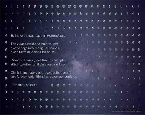 Courtesy image of Moon Ladder streetscape poem by Nadine Lockhart