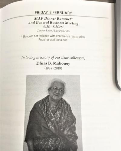 Page image from 2019 ACMRS/MAP Conference program.