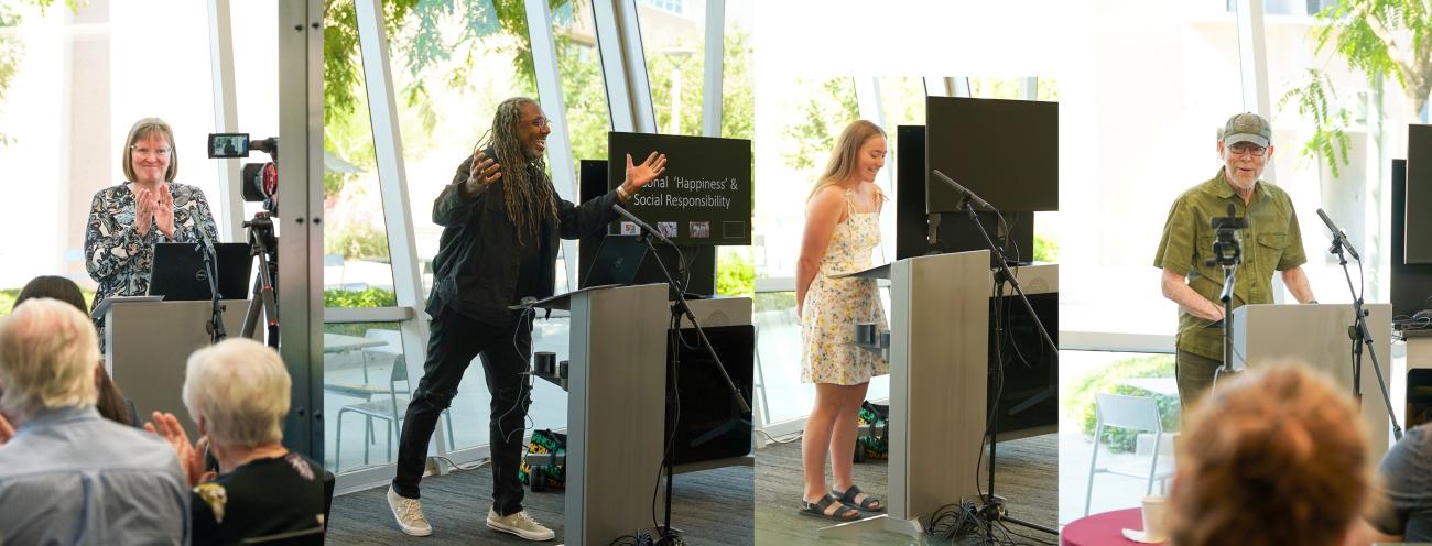 Images of Krista Ratcliffe, Neal Lester, Ruth Beadle, and Bob Sommer / Photos by Ashley Sorensen/ASU