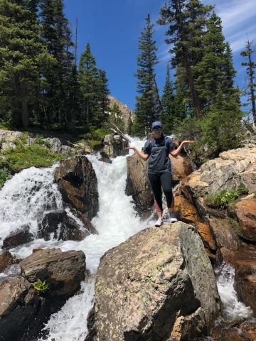 Courtesy photo of Samantha Franze hiking on the 4th of July Trailhead in Nederland, Colorado.